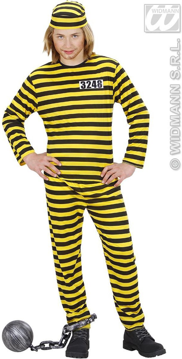 Boef Kostuum | Boef Kind Geel-Zwart Zware | Jongen | Maat 140 | Carnaval kostuum | Verkleedkleding